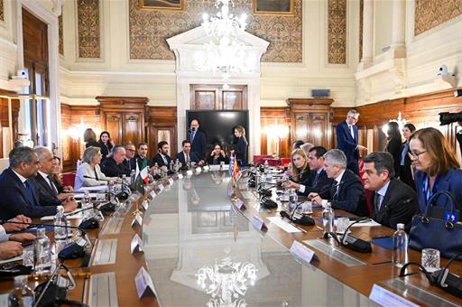 ​El ministro Grande-Marlaska, en el encuentro organizado por su homólogo italiano en Roma