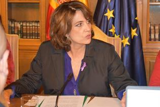 La ministra de Justicia en funciones, Dolores Delgado, presidiendo la Comisión Asesora de Libertad Religiosa