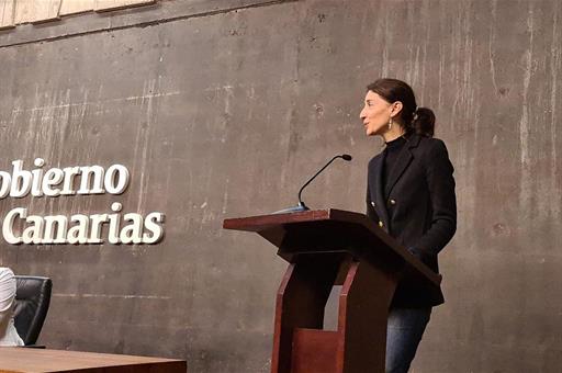 Pilar Llop durante su intervención
