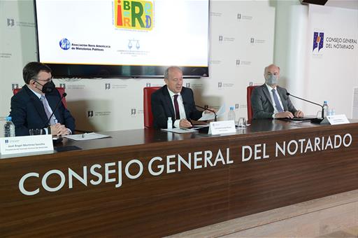 El ministro Campo en el acto en el Consejo General del Notariado de España