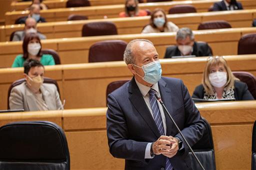 El ministro de Justicia, Juan Carlos Campo, en el Senado