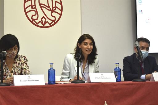 La ministra de Justicia, Pilar Llop, durante su intervención