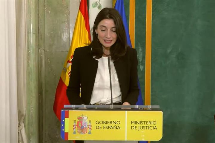 Pilar Llop durante su intervención