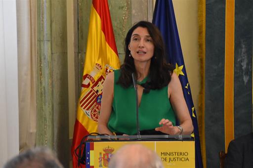 La ministra de Justicia, Pilar Llop, durante su intervención en el acto