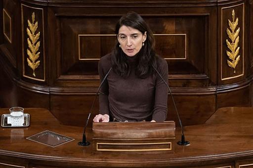 La ministra de Justicia, Pilar Llop, durante su comparecencia en el Pleno del Congreso de los Diputados