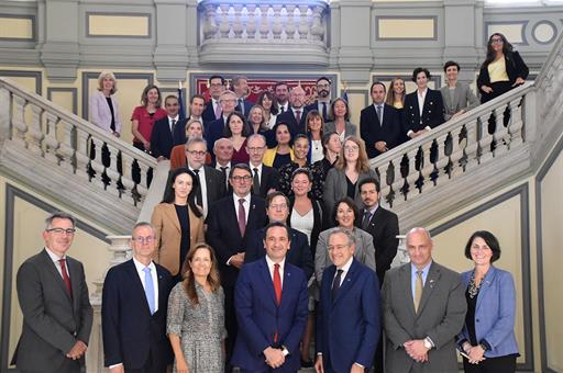 Representantes de los ministerios de Justicia y de Interior con sus homólogos de la Comisión Europea y Estados Unidos