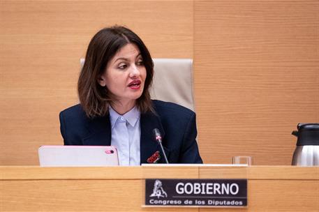 La ministra de Juventud e Infancia, Sira Rego, durante su comparecencia en la Comisión de Juventud e Infancia del Congreso