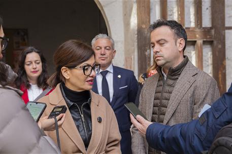 La ministra de Juventud e Infancia, Sira Rego, durante su visita a Cuéllar
