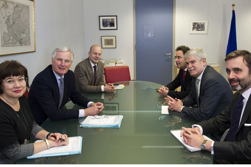 23/03/2017. 230317-brexit. Alfonso Dastis se reúne con el negociador de la Comisión Europea para la salida del Reino Unido de la Unión Europ...