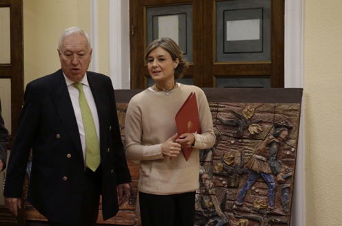 José Manuel García Margallo, e Isabel García Tejerina en la Cumbre de Clima de París (EFE)