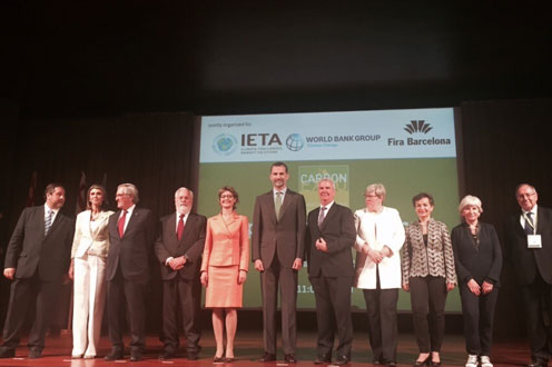 26/05/2015. foto de la ministra Tejerina en la inauguración de Carbón Expo, presidida por su Majestad el Rey Felipe VI.