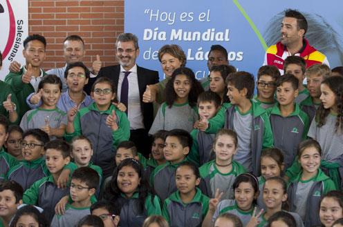 Tejerina en la celebración del Día Mundial de los Lácteos en la Escuela (Foto: Diego Crespo)