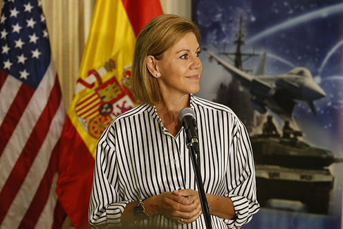 25/09/2017. Cospedal durante una visita a Estados Unidos