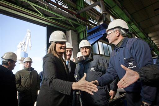 19/01/2015. Fátima Báñez visita las factorías de Navantia