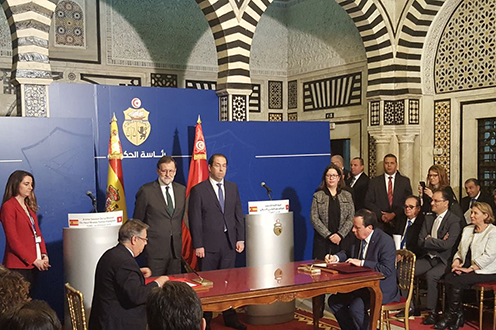 Firma de convenios de colaboración entre España y Túñez en materia de Interior