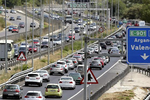 Coches en un atasco