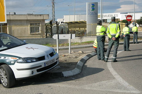 Control de tráfico de la Guardia Civil