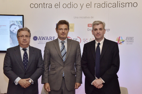 24/10/2017. Catalá reafirma el compromiso firme del Gobierno contra el radicalismo y el discurso del odio