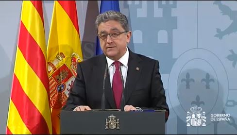 7/12/2017. Delegado del Gobierno en Cataluña, Enic Millo. Rueda de prensa del delegado del Gobierno en Cataluña, Enric Millo, celebrada en B...
