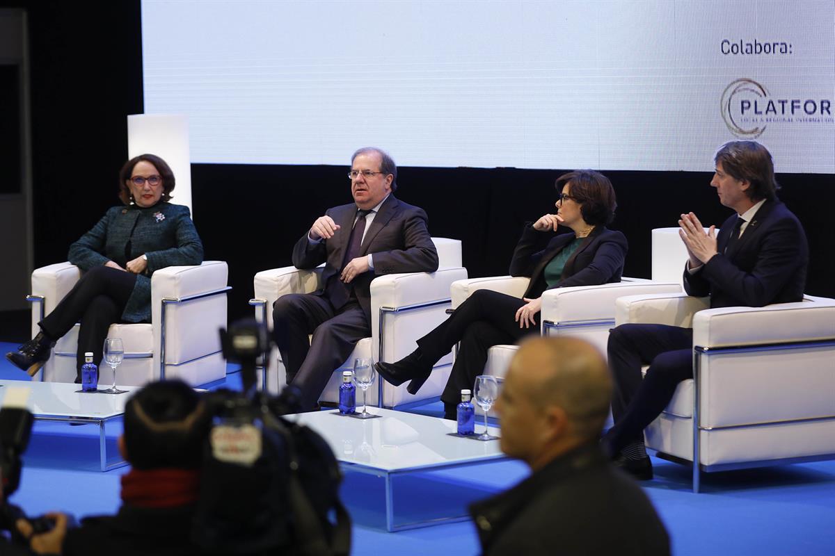 16/01/2018. Sáenz de Santamaría inaugura las Jornadas "Think Europe Compromiso 2030". La vicepresidenta del Gobierno y ministra de la Presid...