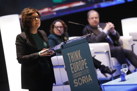 16/01/2018. Sáenz de Santamaría inaugura las Jornadas "Think Europe Compromiso 2030". La vicepresidenta del Gobierno y ministra de la Presid...