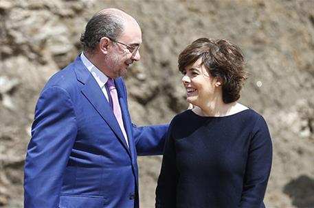 29/05/2018. Soraya Sáenz de Santamaría firma en Arcos de las Salinas el nuevo Fondo de Inversiones de Teruel. La vicepresidenta del Gobierno...