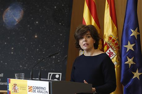 29/05/2018. Soraya Sáenz de Santamaría firma en Arcos de las Salinas el nuevo Fondo de Inversiones de Teruel. La vicepresidenta del Gobierno...