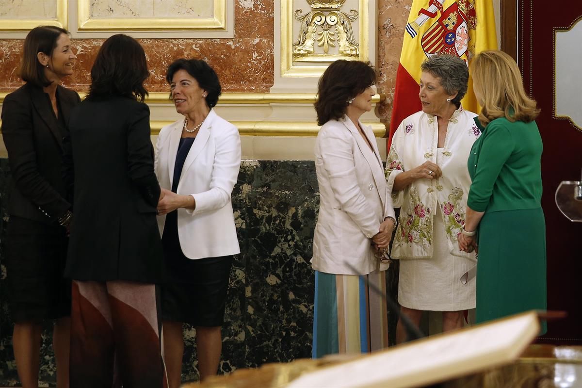 30/07/2018. Toma de posesión de Rosa María Mateo. La vicepresidenta del Gobierno, ministra de la Presidencia, Relaciones con las Cortes e Ig...