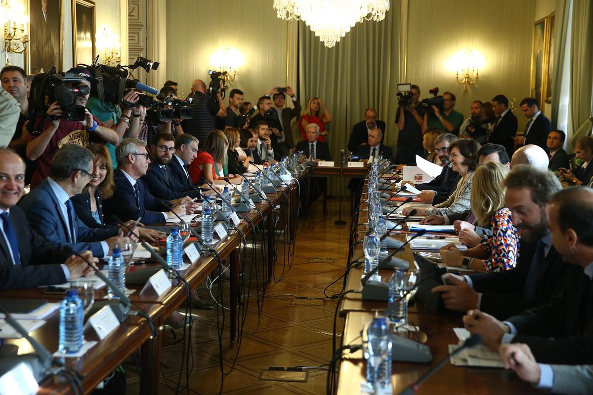 26/09/2019. Carme Calvo preside la Conferencia para asuntos relacionados con la Unión Europea (CARUE). La vicepresidenta del Gobierno y mini...