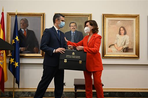 12/07/2021. Félix Bolaños toma posesión como ministro de la Presidencia, Relaciones con las Cortes y Memoria Democrática