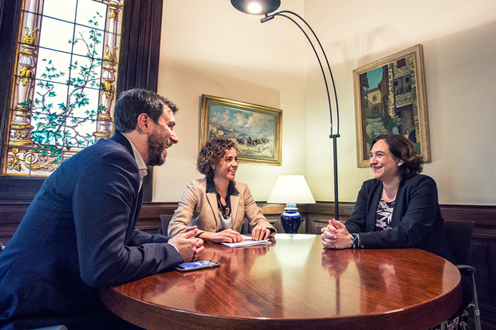 3/04/2017. Reunión para impulsar Barcelona como sede de la Agencia Europea del Medicamento. La ministra de Sanidad, Servicios Sociales e Igu...