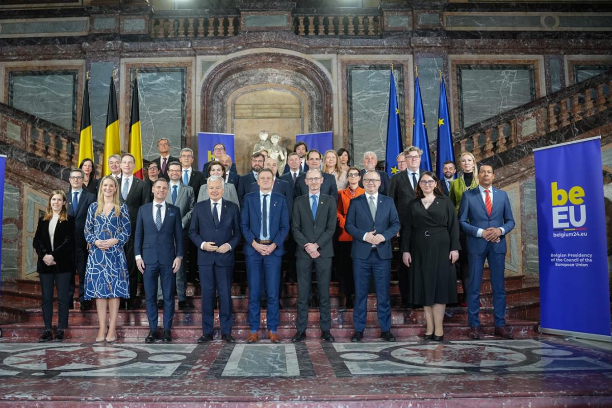 26/01/2024. Informal meeting of European Union justice ministers. The Minister for the Presidency, Justice and Parliamentary Relations, Féli...