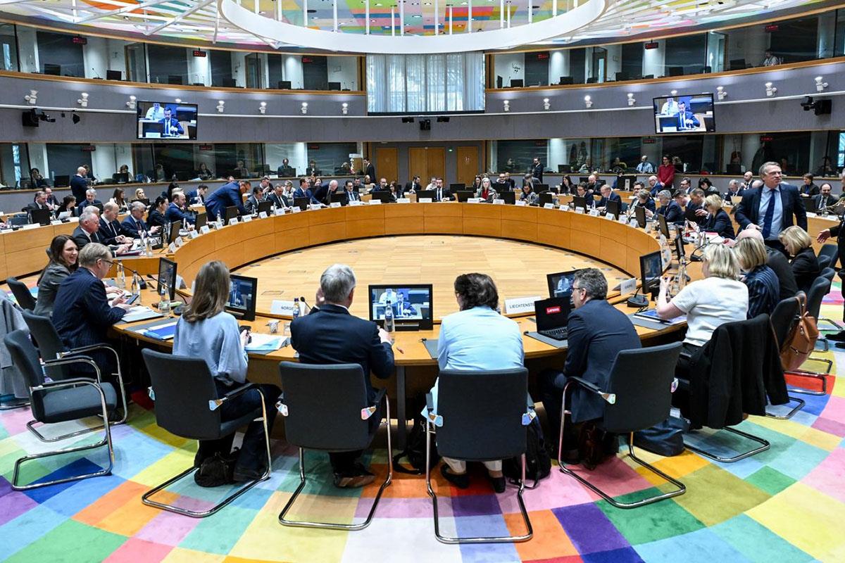 6/03/2026. EU Justice and Home Affairs Council (JHA). The Minister for the Presidency, Justice and Parliamentary Relations, Félix Bolaños, a...