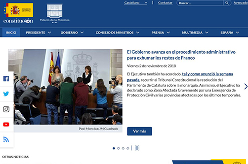 Nuev web de La Moncloa