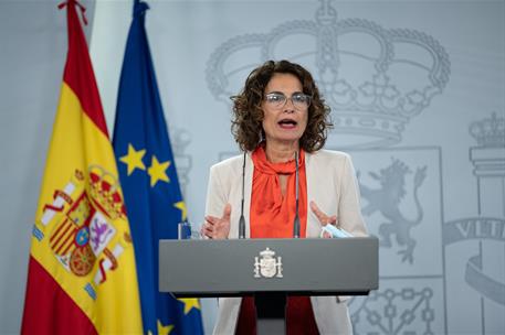 2/09/2020. Rueda de prensa de María Jesús Montero. La ministra de Hacienda y portavoz del Gobierno, María Jesús Montero, ha comparecido en l...