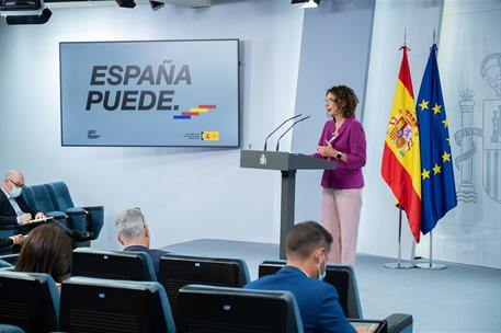 3/09/2020. Rueda de prensa de María Jesús Montero. La ministra de Hacienda y portavoz del Gobierno, María Jesús Montero, ha comparecido en l...