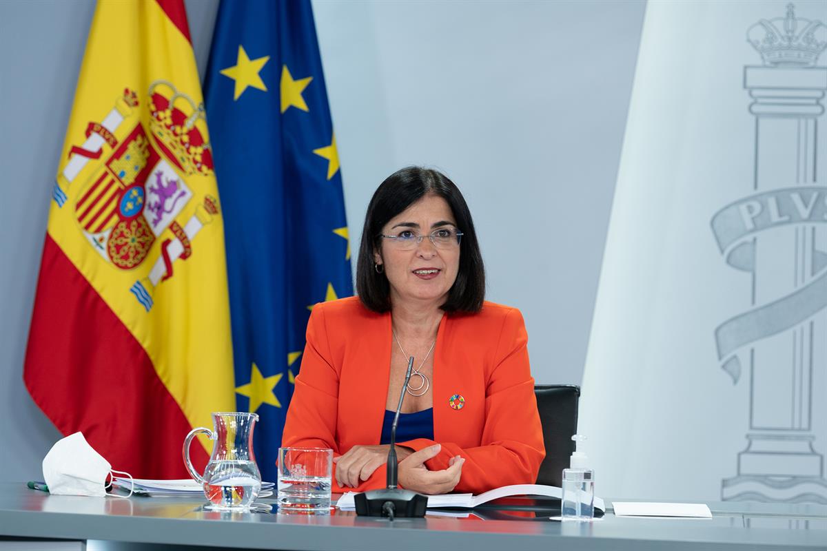 4/09/2020. Rueda de prensa de Carolina Darias y Salvador Illa tras la XXII Conferencia de Presidentes. La ministra de Política Territorial y...