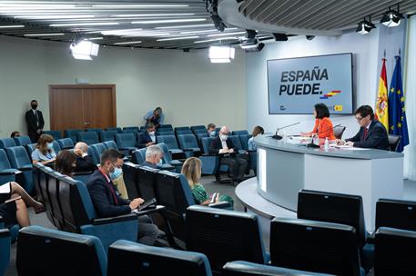 4/09/2020. Rueda de prensa de Carolina Darias y Salvador Illa tras la XXII Conferencia de Presidentes. La ministra de Política Territorial y...