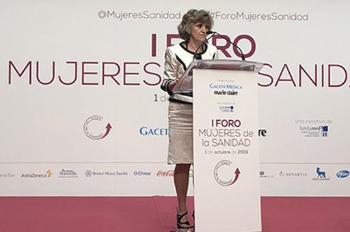 Carcedo durante su intervención en el I Foro de Mujeres de la Sanidad