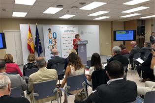 María Luisa Carcedo durante el acto