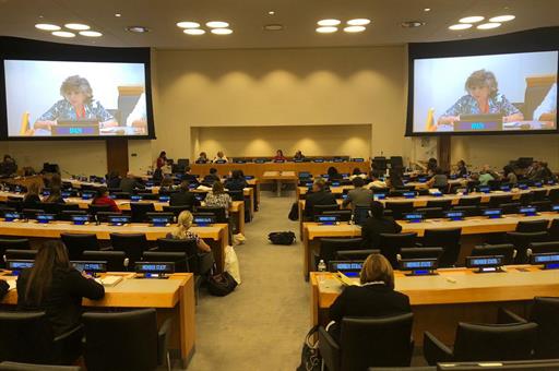 María Luisa Carcedo en el 74 periodo de sesiones de la Asamblea General de la ONU, en Nueva York