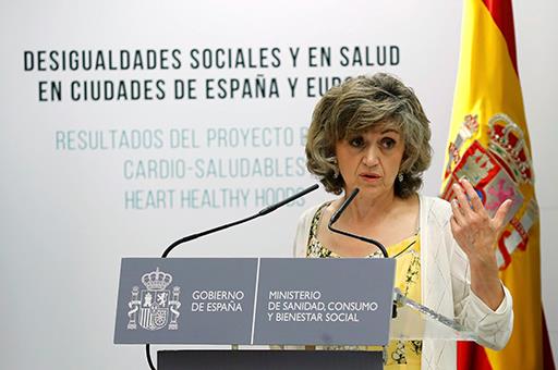 María Luisa Carcedo durante el acto