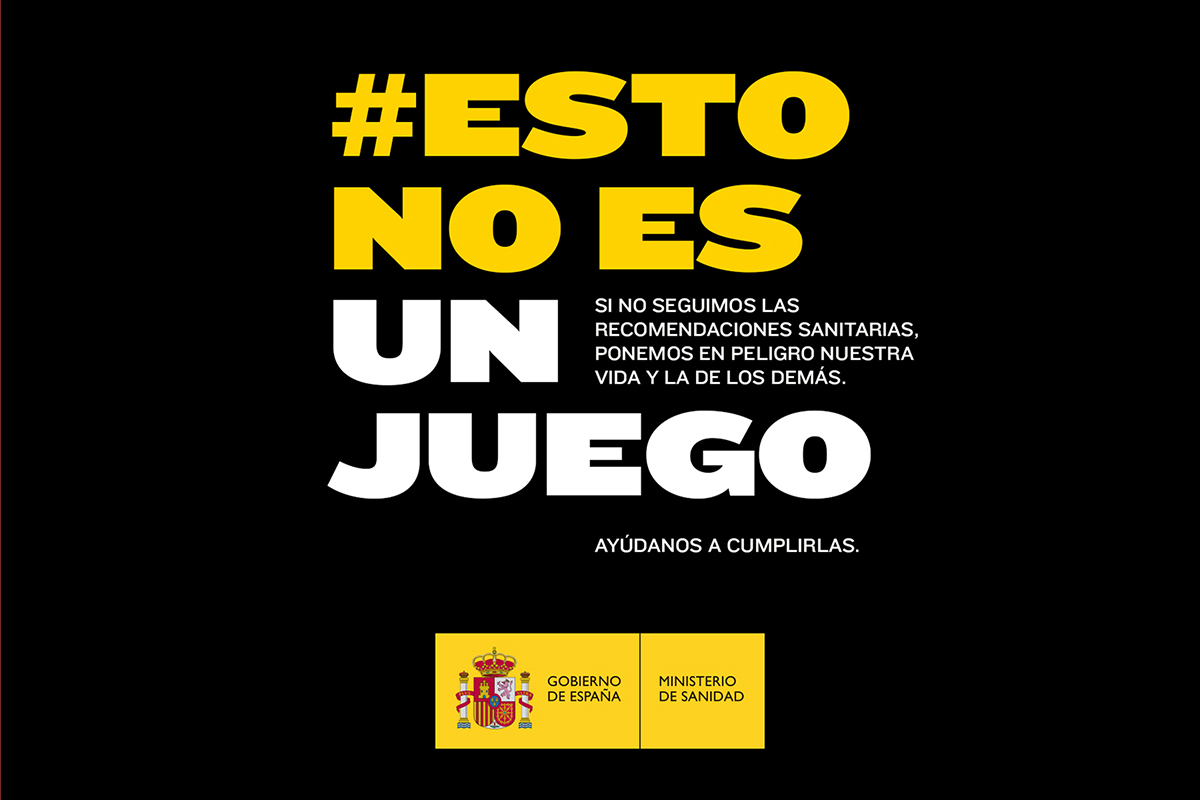8/09/2020. Cartel de la campaña #EstoNoEsUnJuego
