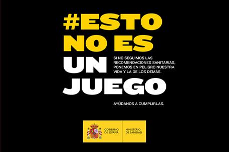 8/09/2020. Cartel de la campaña #EstoNoEsUnJuego