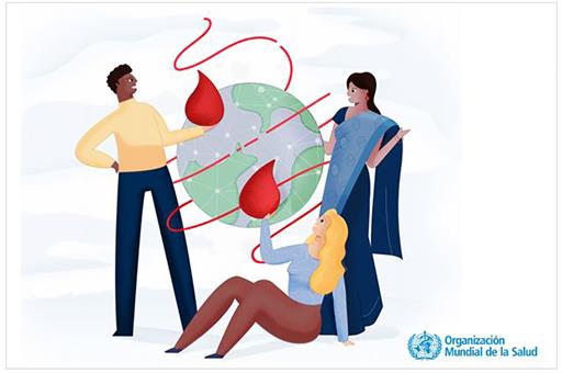 Cartel de la campaña del Día Mundial del Donante de Sangre 2019 