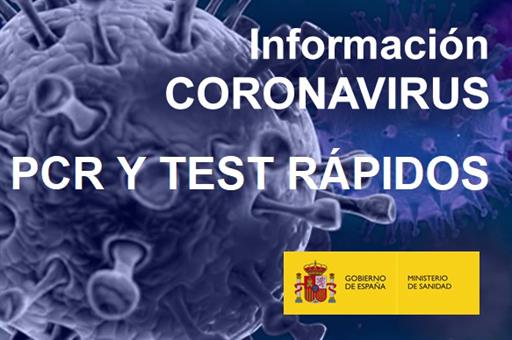 Imágen del coronavirus con el logo del Ministerio de Sanidad