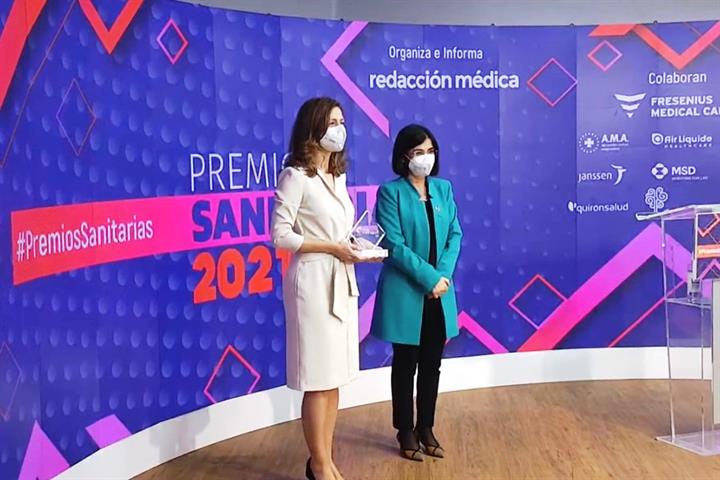 La ministra Carolina Darias durante la entrega de premios La ministra Carolina Darias durante la entrega de premios