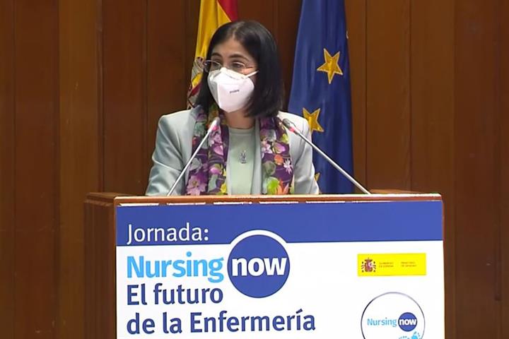 La ministra Darias durante su intervención