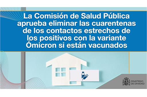 Cartela con el anuncio de la Comisión de Salud Pública
