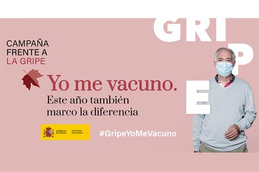 Cartel de la campaña de vacunación frente a la gripe